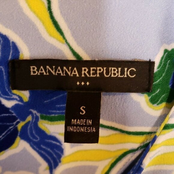 Banana Republic Factory Womens Blue Floral Mini Dress Small - Picture 4 of 5